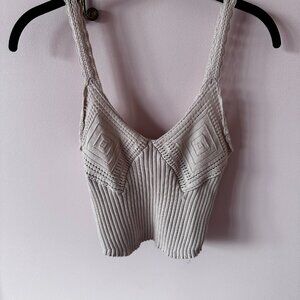 Free People Cropped Knit Tank Size Large